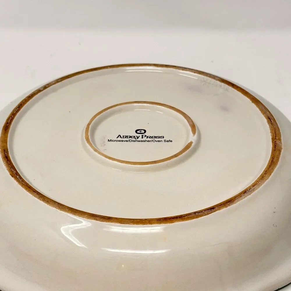 Vtg Ceramic Irish Hearth Blessing Pie Plate Fluted Green Shamrock Baking Dish
